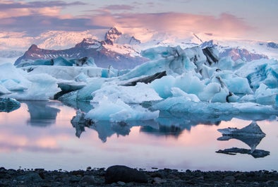 Jokulsarlon is the most famous glacier lagoon in Iceland.