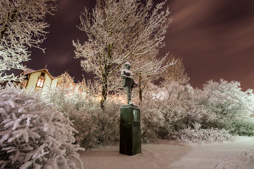 When snow covers the capital of Iceland, you know there's a feeling of Christmas in the air