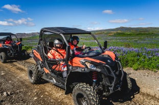 Un paseo de 2 horas en buggy es una forma estimulante de descubrir los impresionantes paisajes cercanos al Círculo Dorado.