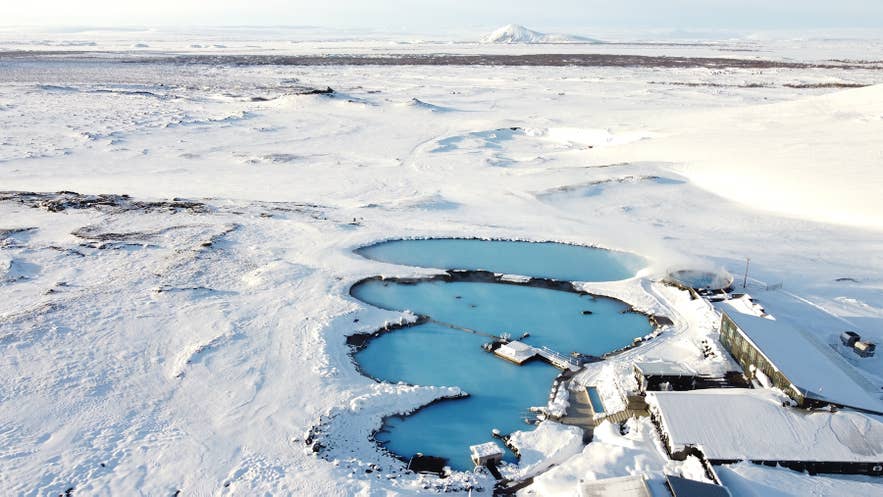 Earth Lagoon in Nordisland im Winter