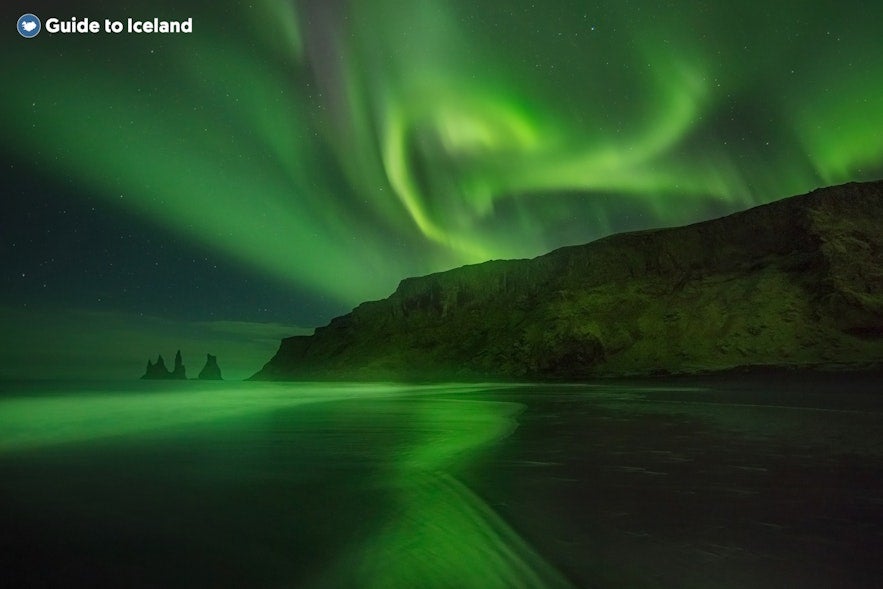 den svarte sandstranden Reynisfjara