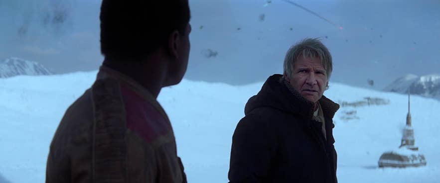 Harrison Ford in Star Wars: Il Risveglio della Forza, girato in parte in Islanda