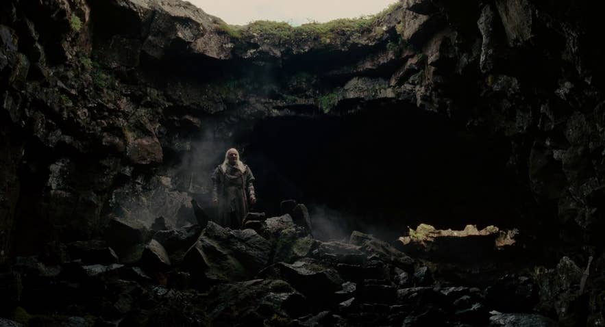 Die Höhle Raufarholshellir in Island, wo Anthony Hopkins und Russell Crowe eine Szene für den Film Noah drehten