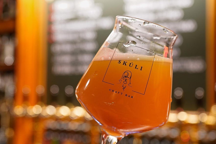 SK&Uacute;LI Craft Bar beer in Reykjavik, Iceland