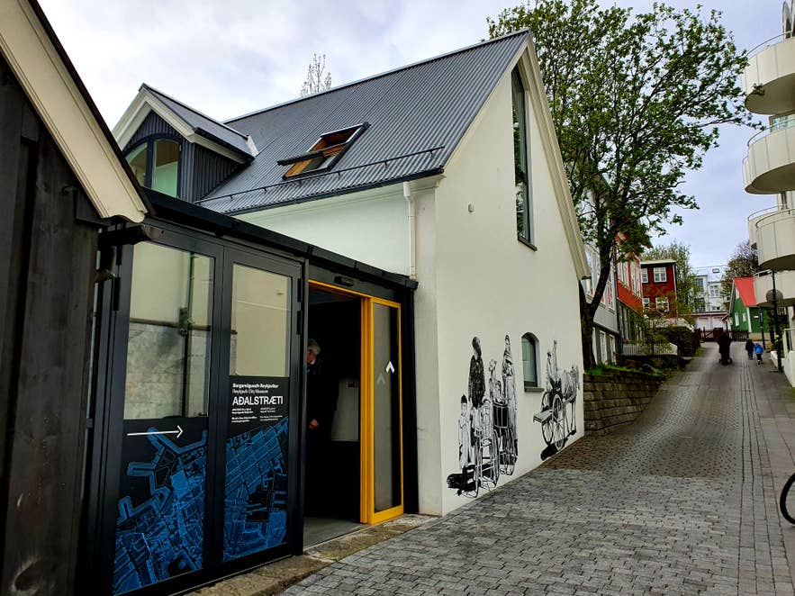 Entrance to the Settlement Exhibition in Reykjavik