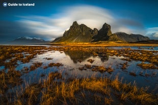 De Vestrahorn berg in Zuidoost IJsland is een favoriete plek voor fotografie.