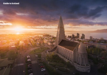 Hallgrimskirkja: Reykjavik's iconic church reaching for the skies.