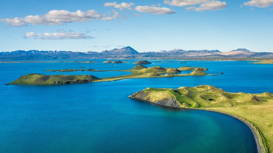 Het meer Myvatn is een iconische bezienswaardigheid in Noord-IJsland