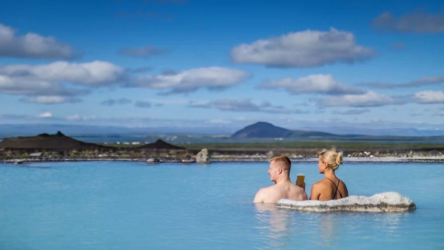 Je kunt in luxe ontspannen in de Myvatn Nature Baths in Noord-IJsland