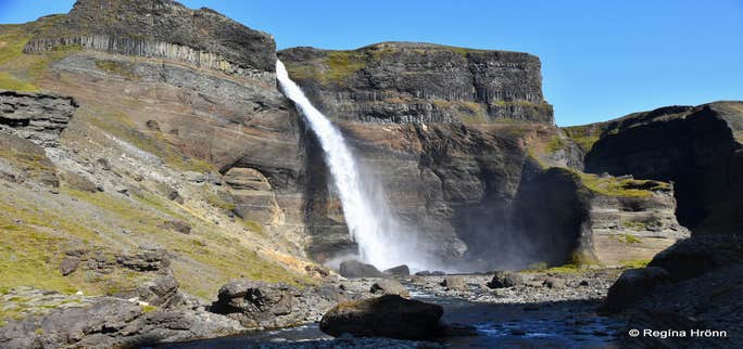 Háifoss, Granni & Hjálparfoss - the beautiful Waterfalls in Fossá River in Iceland