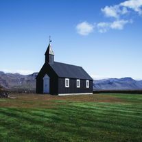 The black Budir church is one of the best photography spots on the Snaefellsnes Peninsula, a perfect contrast to its natural surroundings.