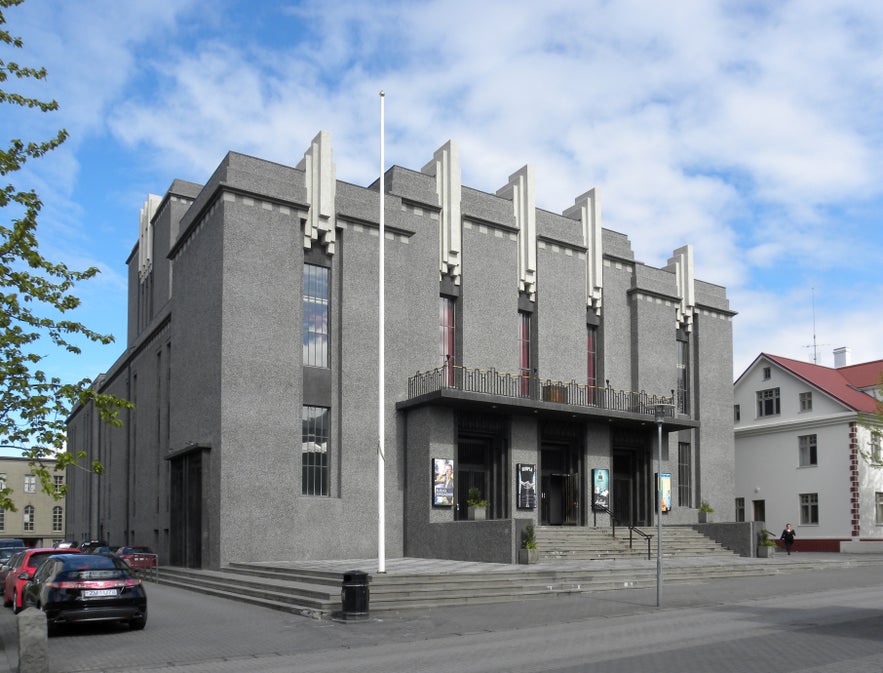 Iceland's national theatre has motifs of basalt columns.