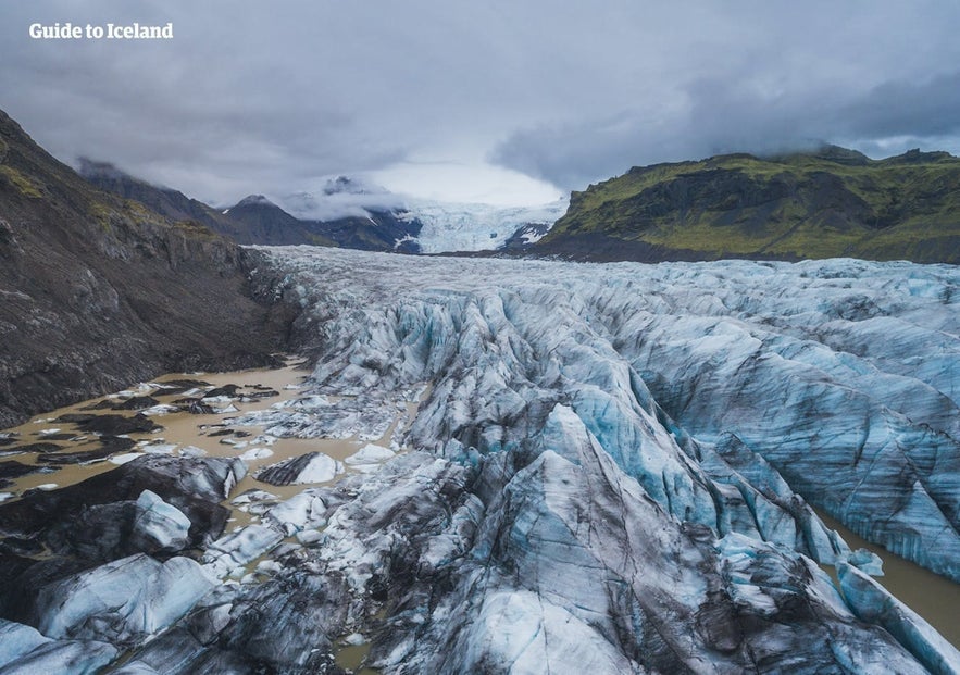 Een van de vele majestueuze gletsjers van IJsland