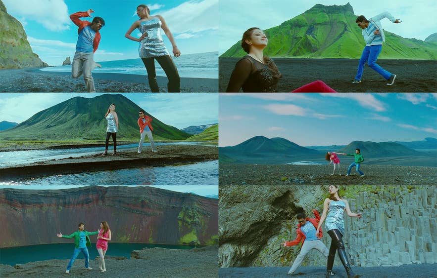 Scatti dal film indiano Naayak girato in Islanda
