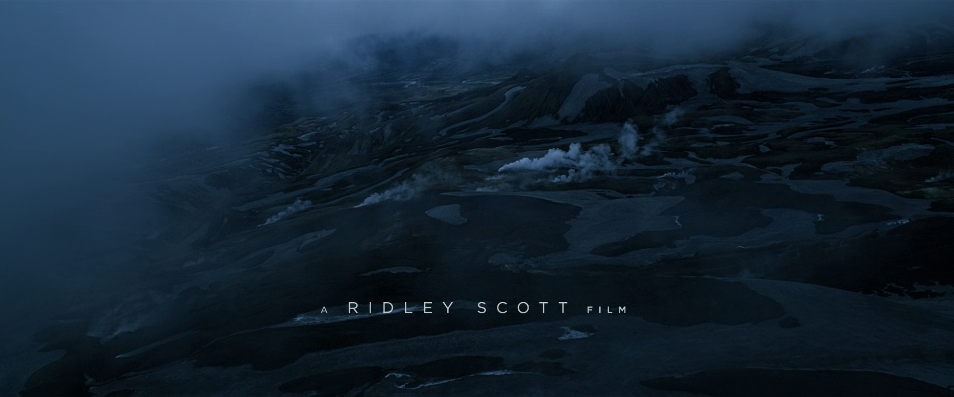 Die Eröffnung des Films Prometheus, gedreht in Island