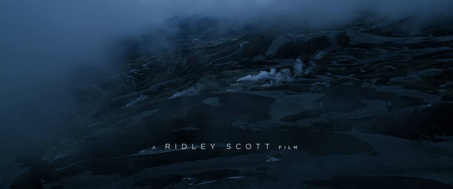 Die Eröffnung des Films Prometheus, gedreht in Island