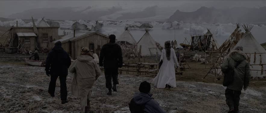 Die Gletscherlagune Jökulsarlon, wie sie in dem Film Lara Croft: Tomb Raider zu sehen ist