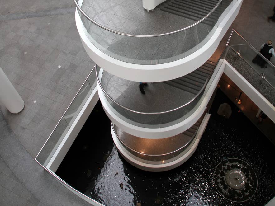 Perlan in Reykjavik has a grand staircase Perlan in Reykjavik has a grand staircase