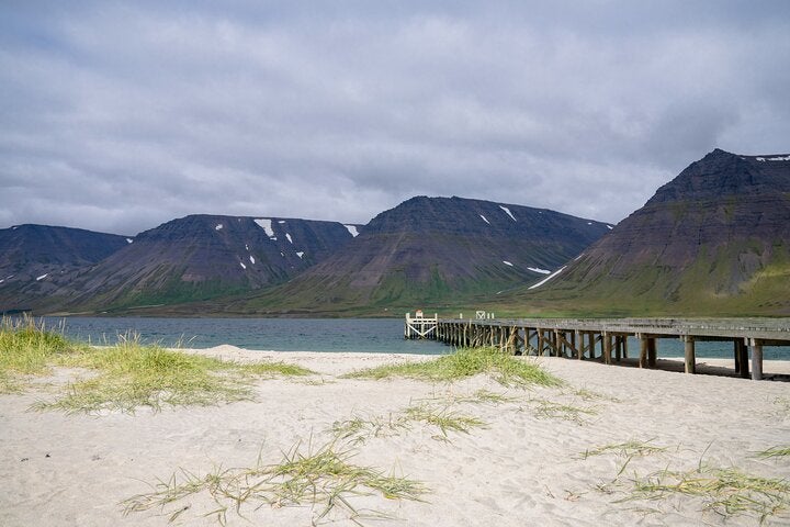 Holt Beach is a picturesque Westfjords location for a wakeboarding or waterskiing adventure.