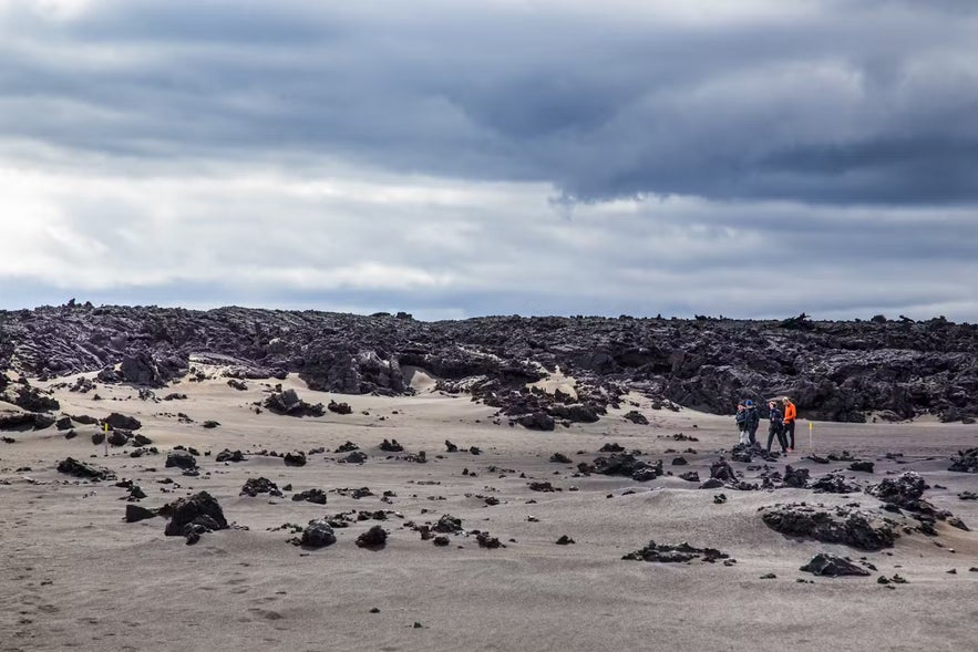 Das frische Lavafeld von Holuhraun ist ziemlich dramatisch