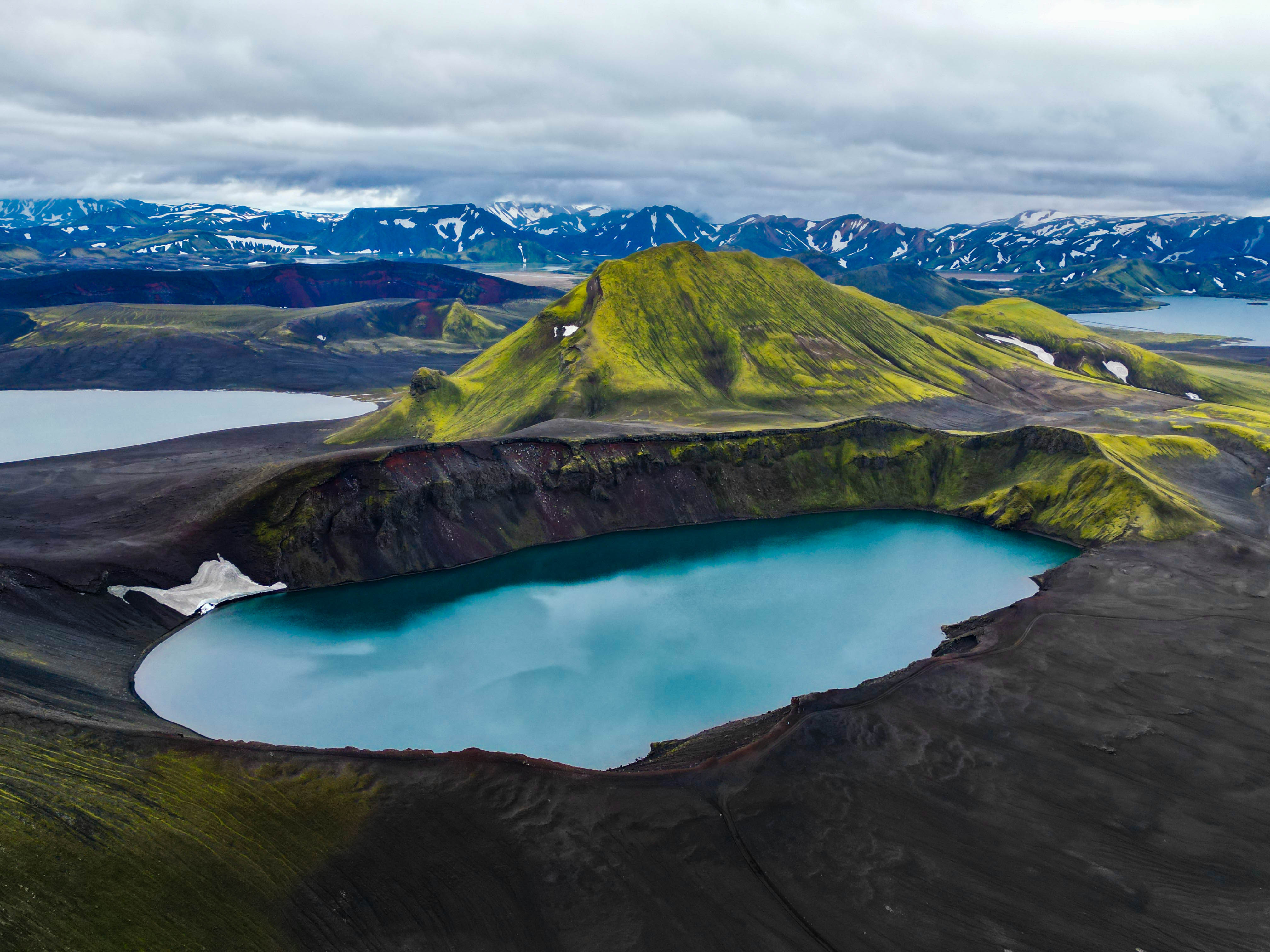 Landmannalaugar and the Icelandic Highlands are home to peaceful lakes.
