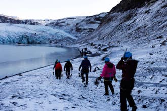 Spanish-Guided Solheimajokull Glacier Hike with Ice Gear Included