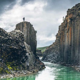 Iceland has magnificent basalt columns in hexagonal shapes.