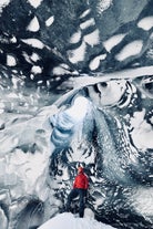 Marvel at the intricate details of the ice cave's interior, where each glacial formation tells a unique story of the ever-changing world beneath the surface.