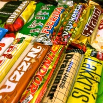Assorted Icelandic chocolate bars.