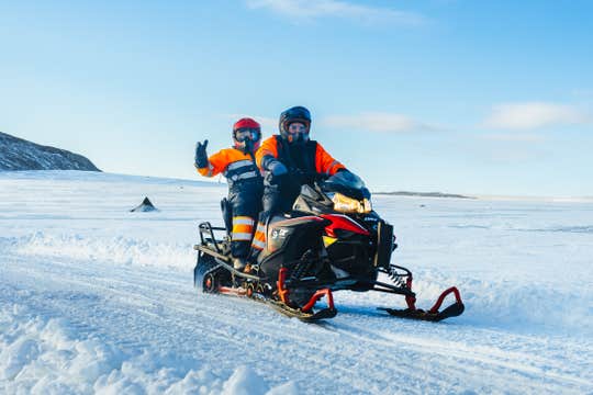 Exciting 4.5-Hour Langjokull Snowmobile and Ice Caving Tour from Skjol