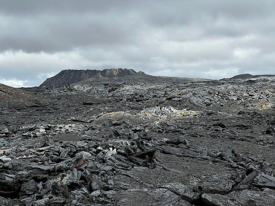 The crater of the 2021 Fagradalsfjall eruption as you'll see it today