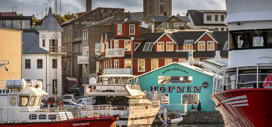 The Höfnin restaurant has a beautiful location along the Reykjavik harbor