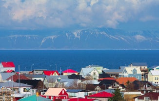 Reykjavik sits by the beautiful Faxafloi bay.