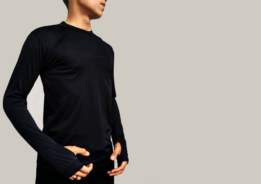 Thermal base layer clothing for Iceland travel in cold weather conditions.