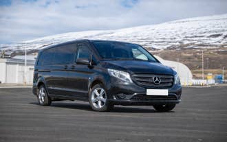 Private transfer vehicle in Akureyri used for short-distance travel in North Iceland