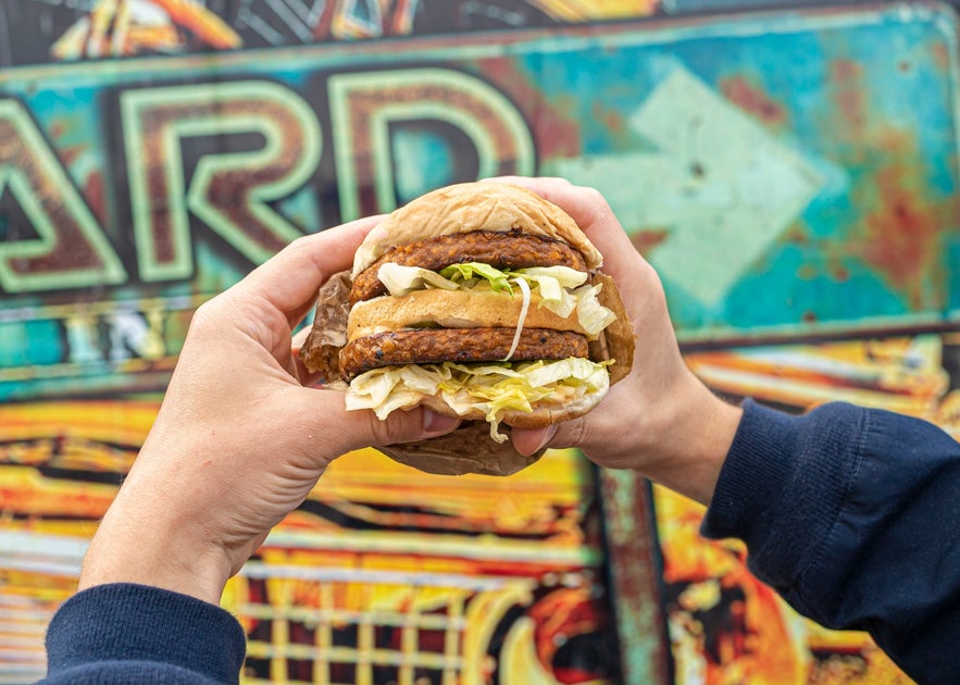 Junkyard offers awesome vegan burgers.