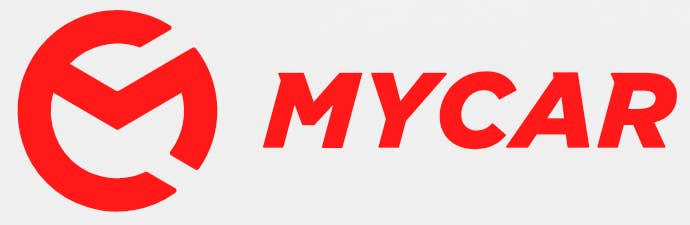 MyCar logo for one of the highest-rated companies offering car rental in Iceland.