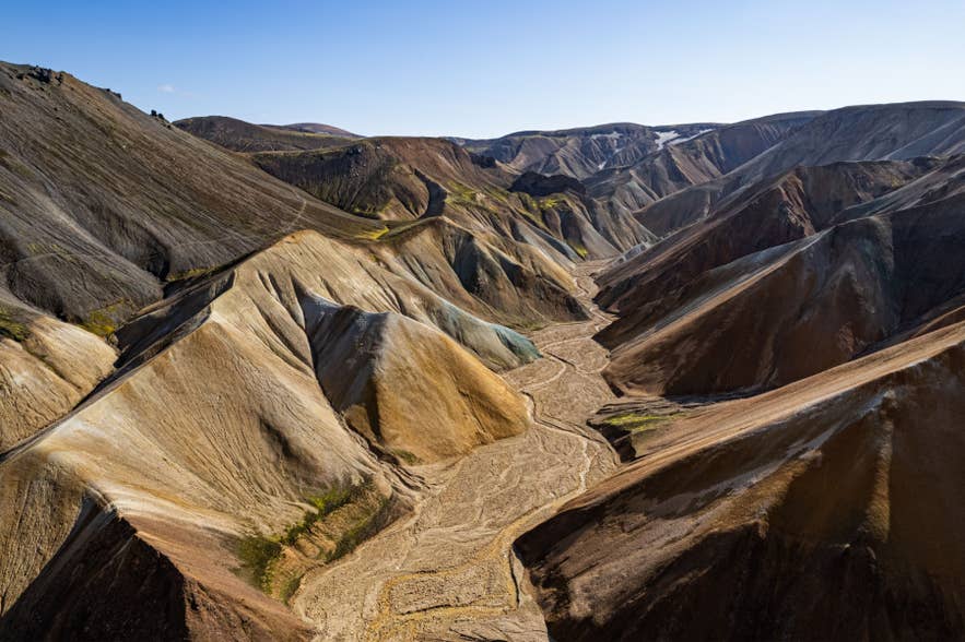 Colorful rhyolite mountains in Iceland’s Landmannalaugar Highlands
