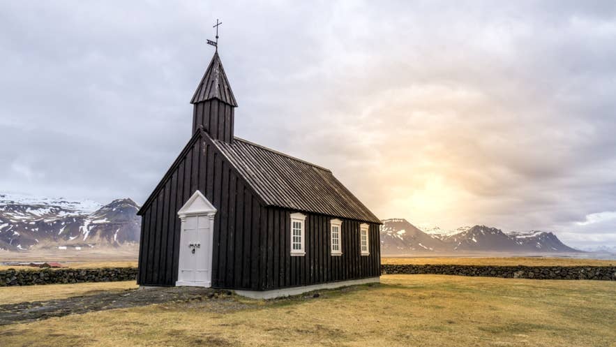 Budakirkja is a wooden church in Iceland.