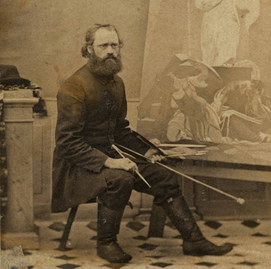 Portrait of Sigurður Guðmundsson, the Icelandic artist who designed the national costume Portrait of Sigurður Guðmundsson, the Icelandic artist who designed the national costume