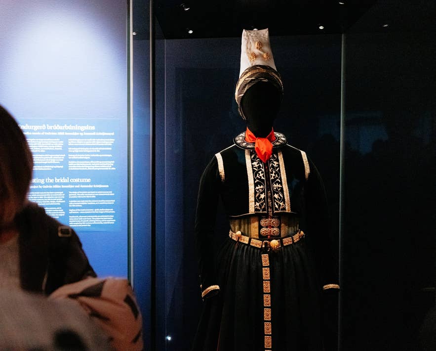 Faldbúningur Icelandic national costume displayed at the National Museum of Iceland in Reykjavik