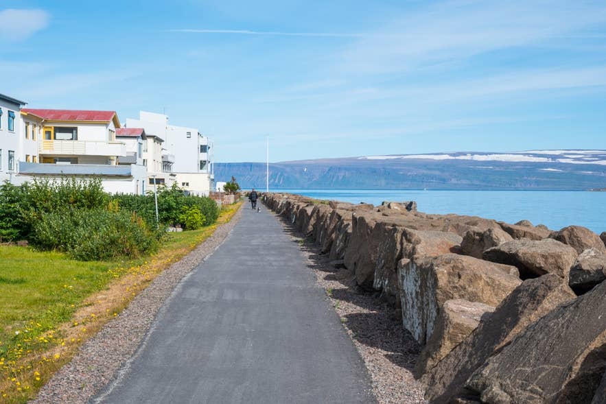 Isafjördur, den største by i Vestfjordene i Island