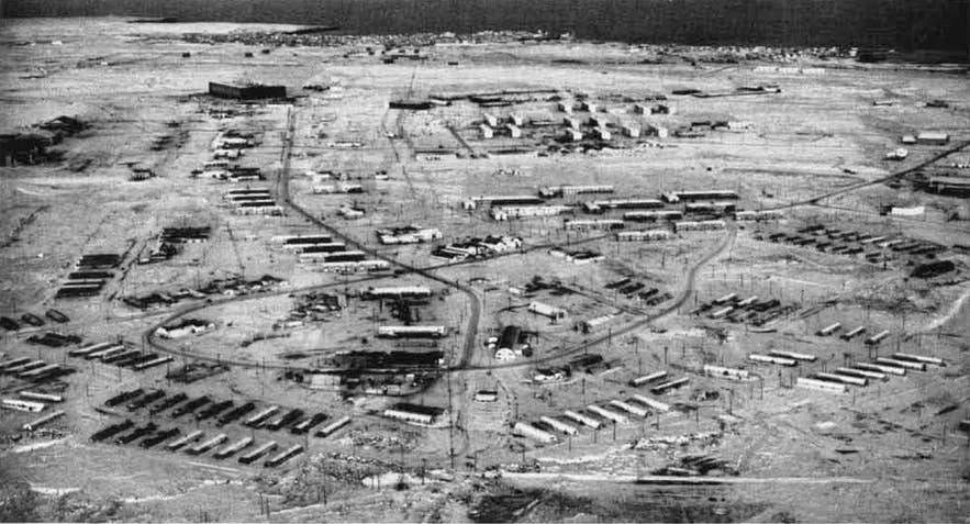 Aerial view of US Naval Air Station Keflavik, Iceland, 1962, eleven years after US forces returned under the NATO defense agreement. Aerial view of US Naval Air Station Keflavik, Iceland, 1962, eleven years after US forces returned under the NATO defense agreement.