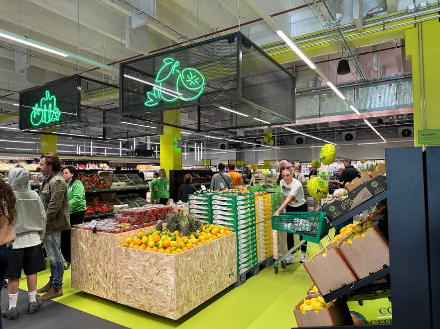A Pris discount supermarket store in Iceland.