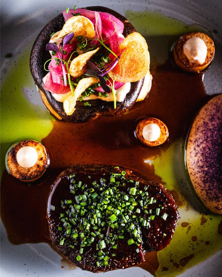 A carefully plated lamb dish at Matarlist restaurant in Olafsvik.
