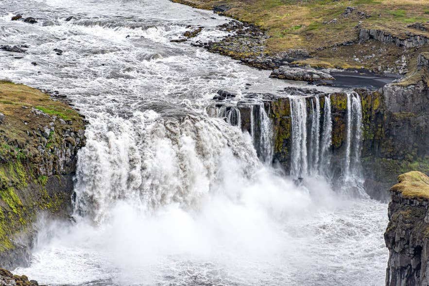 Dettifoss Waterfall carving through Jokulsargljufur Canyon in Vatnajokull National Park.