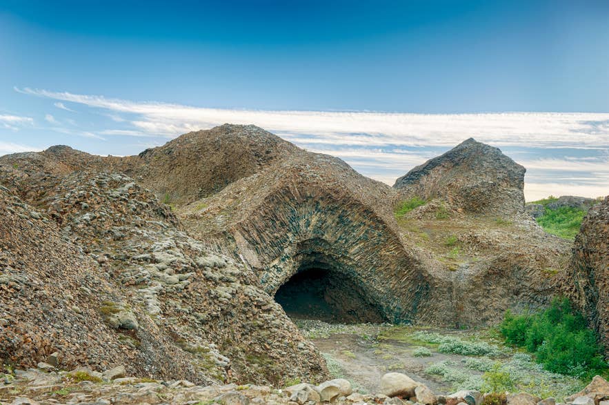 Rock formations in Jokulsargljufur Canyon.