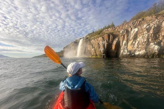 Small-Group Tandem Kayaking Tour in Akureyri with Geothermal Waterfall Sightseeing