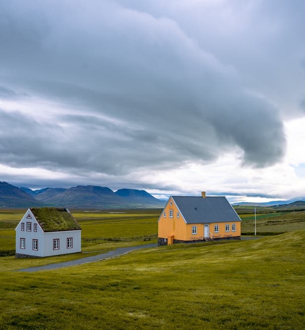 Glaumbaer turf farm museum near Varmahlid North Iceland.