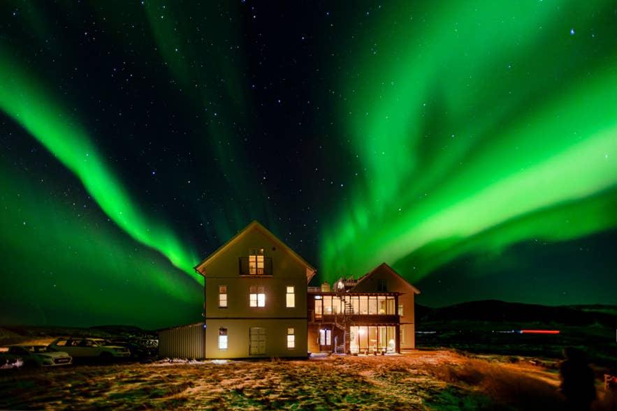 Northern lights hotels in Iceland